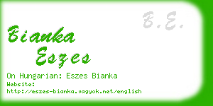 bianka eszes business card